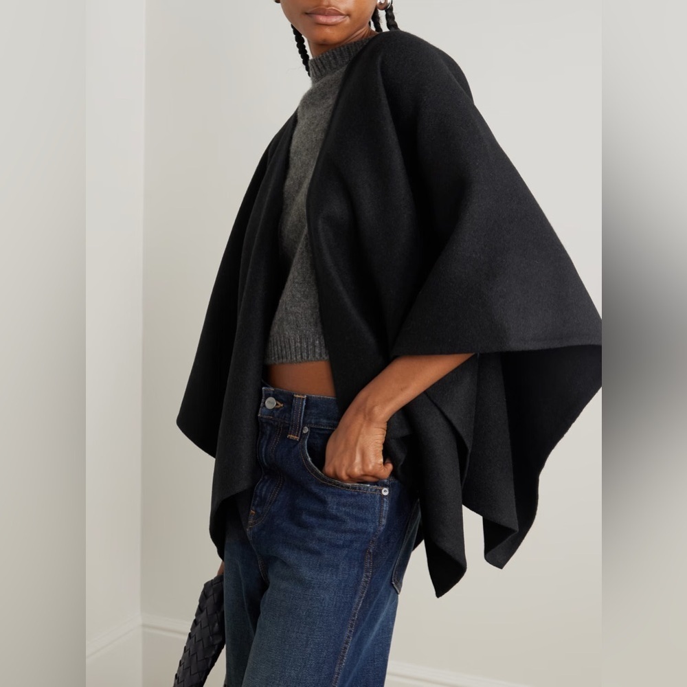 Anthropologie soft Black Cape Cardigan one size nwt chic boho relaxed oversized - Picture 13 of 13
